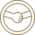 Picto représentant une poignée de main dans un cercle